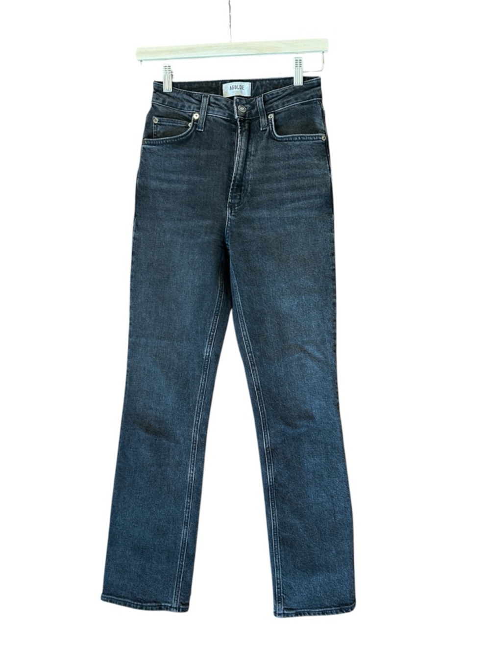 AGOLDE Vintage‎ High Rise Bootcut Jeans Technique Faded Black Gray Size 24